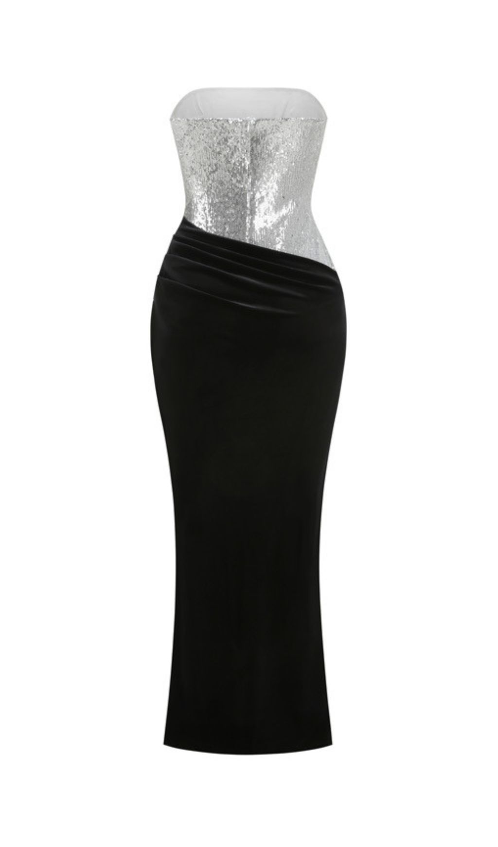 94f89c37717fca3362cd11cc24eade7c.jpg Fashionslee Women Jayda Strapless Sequin Velvet Maxi Dress