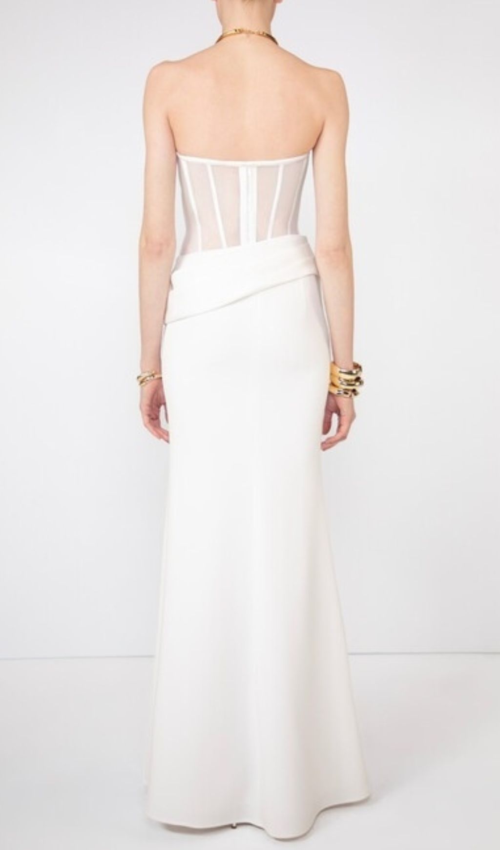 Fashionslee Women Ilena White Corset Skirt Set