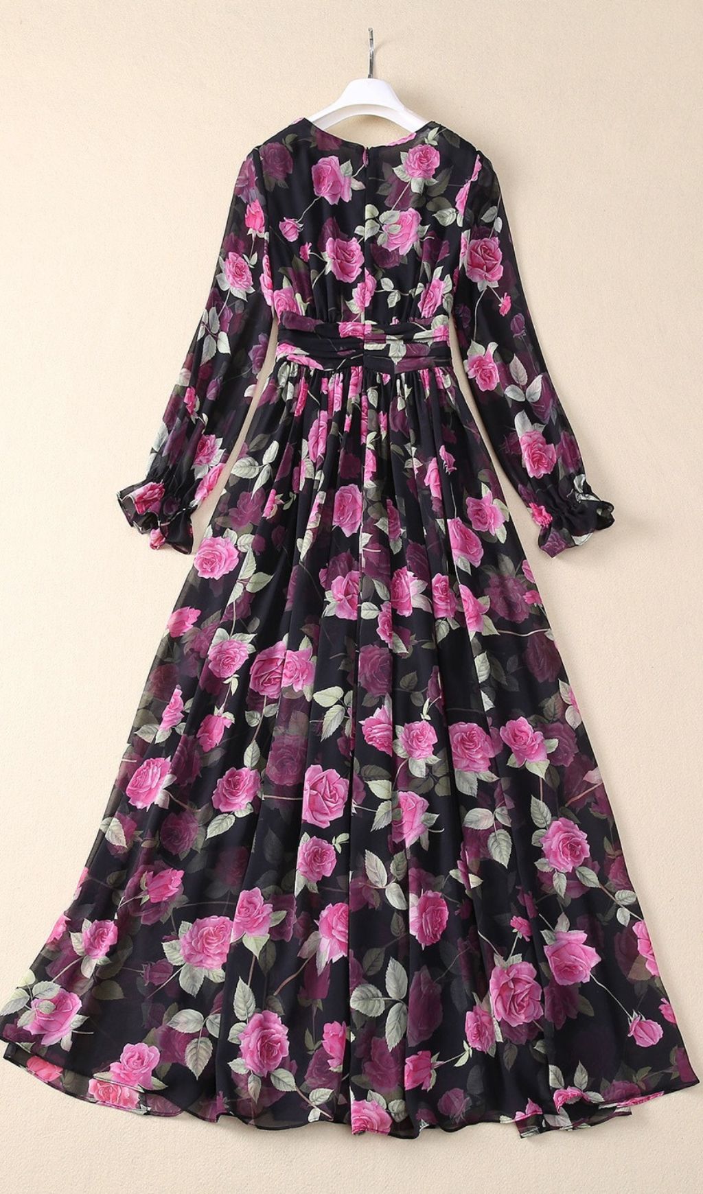 Fashionslee Women Hinda Floral Printed Long Sleeve Maxi Dress