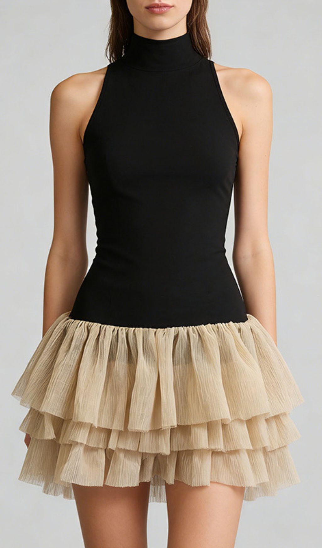 Fashionslee Women Jacarra Black Sleeveless Mini Dress