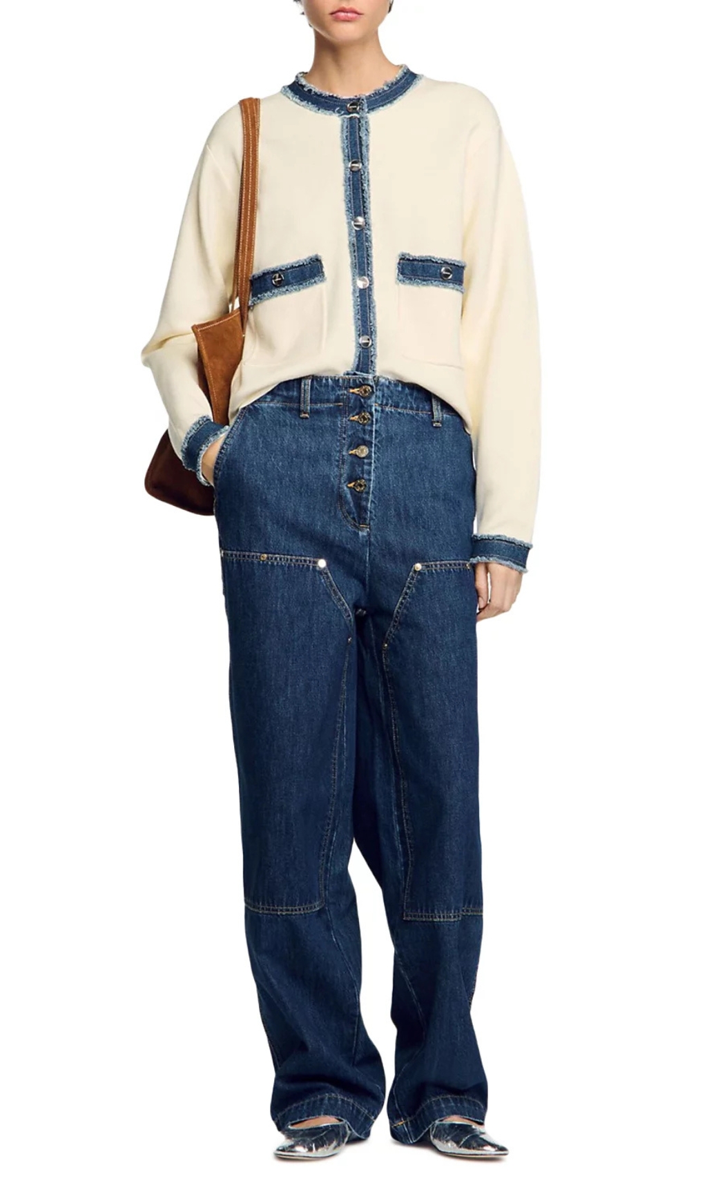9652cb156fc94859f0b75ccd7f6e3a11.jpg Fashionslee Women Cardigan With Denim Detail