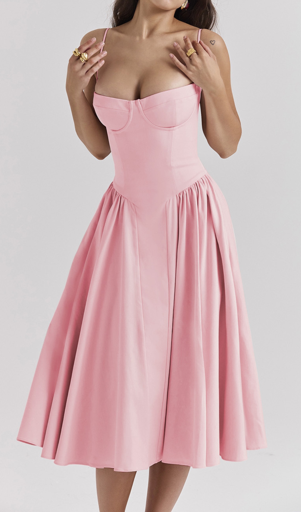965a9c45b3ffb1de02038e9f1df5da25.jpg Fashionslee Women Dextra Pink Strappy Midi Dress