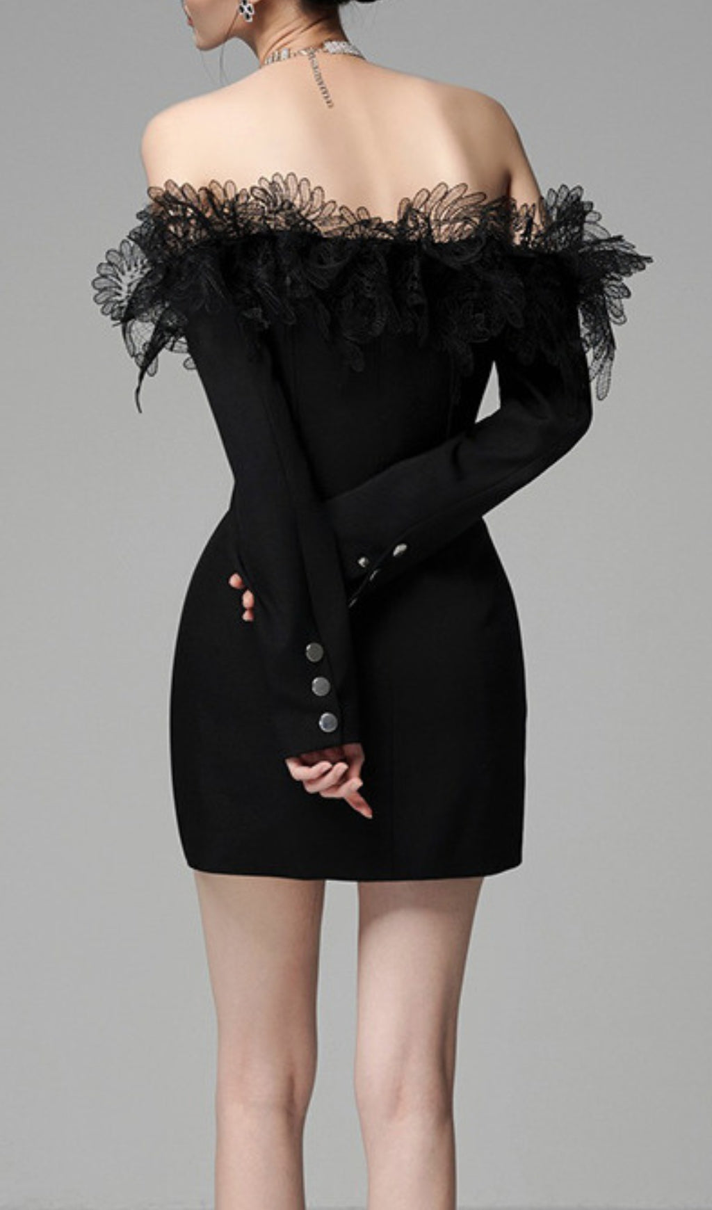 Fashionslee Women Anya 3D Embroidered Off-Shoulder Dress