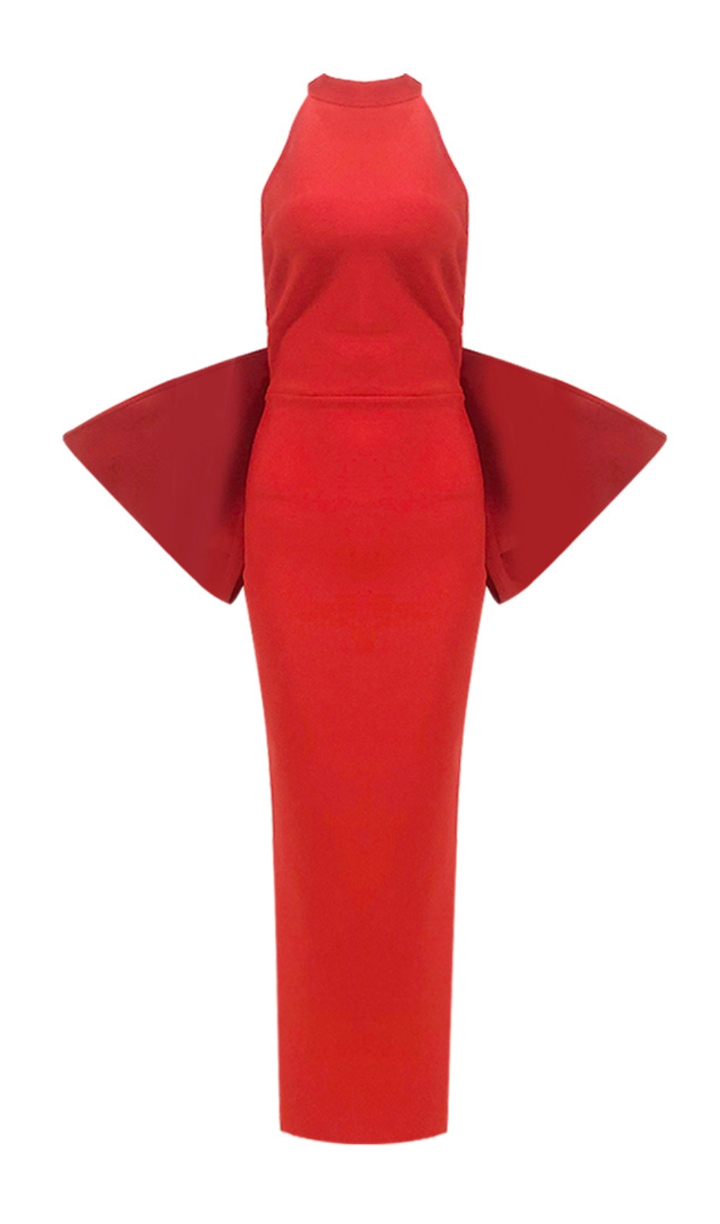 969aa8ff1b54e920a9bde795dc5e92c9.jpg Fashionslee Women Bernt Red Bow Backless Maxi Bandage Dress