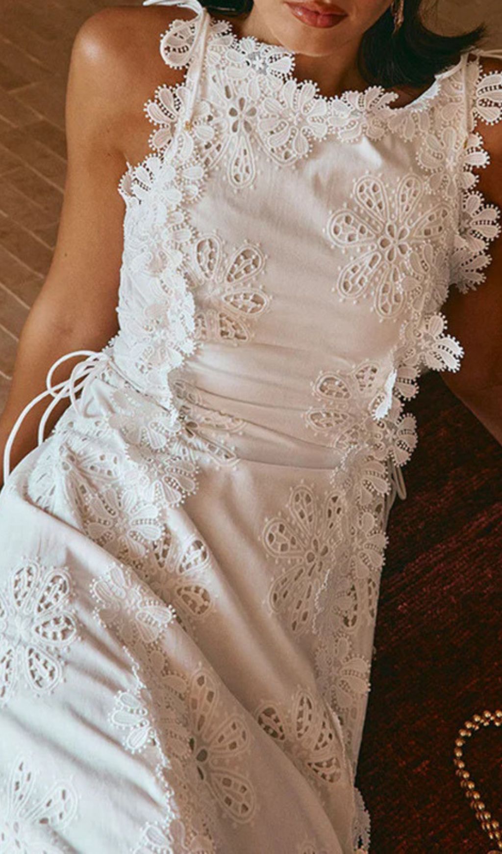 WHITE FLOWER EMBROIDERY MAXI DRESS – AESTHETIC - OWNCI WHITE FLOWER EMBROIDERY MAXI DRESS – AESTHETIC - OWNCI