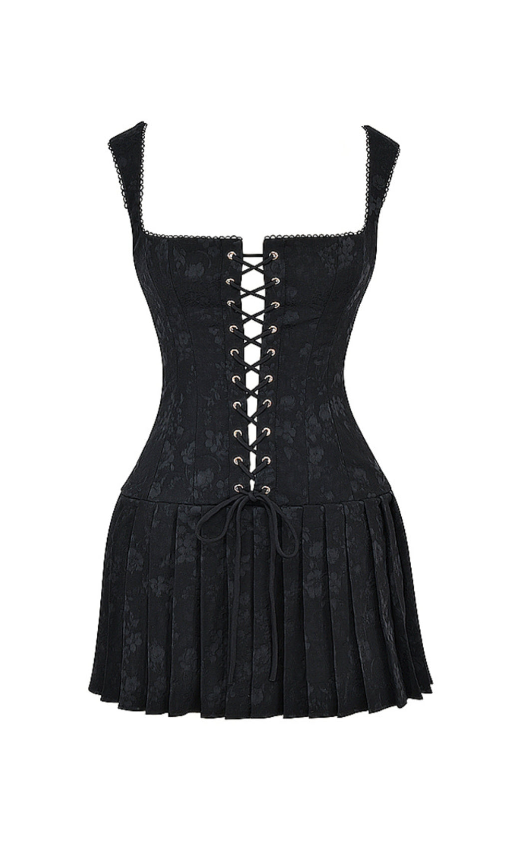 TRENDING LACE-UP BLACK MINI DRESS - OWNCI TRENDING LACE-UP BLACK MINI DRESS - OWNCI