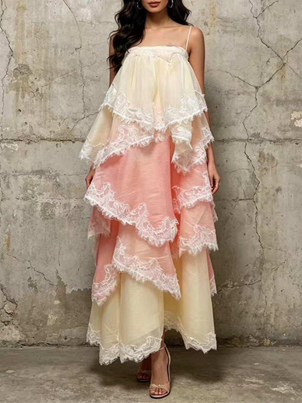 TRENDING LACE LAYERED MAXI DRESS - OWNCI TRENDING LACE LAYERED MAXI DRESS - OWNCI