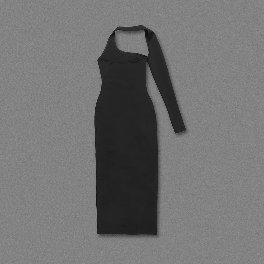 97a6d52e757d39f752b4fac340e41f4d.jpeg Fashionslee Women Aiyana Black One Shoulder Maxi Dress