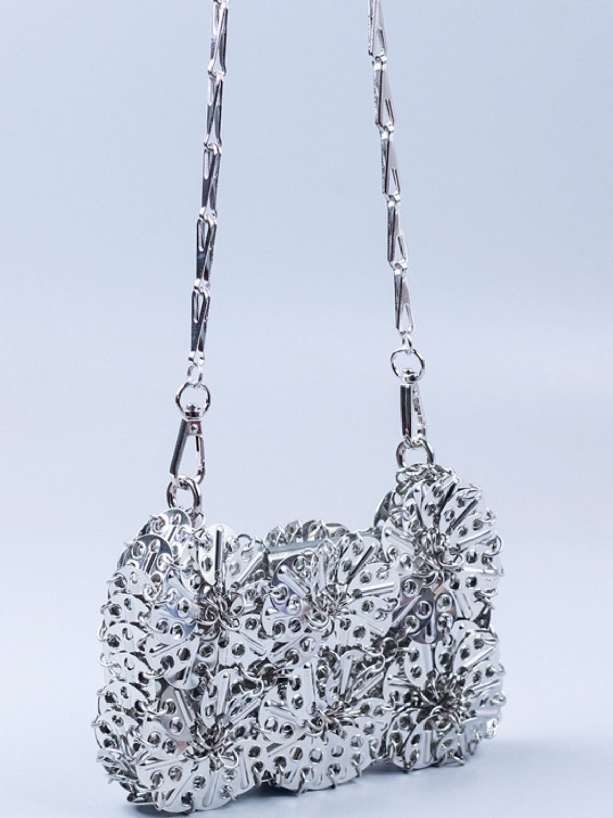 9810b87660564aae09ed35c9ee76a169.jpeg Fashionslee Women Floral Chainmail Bag