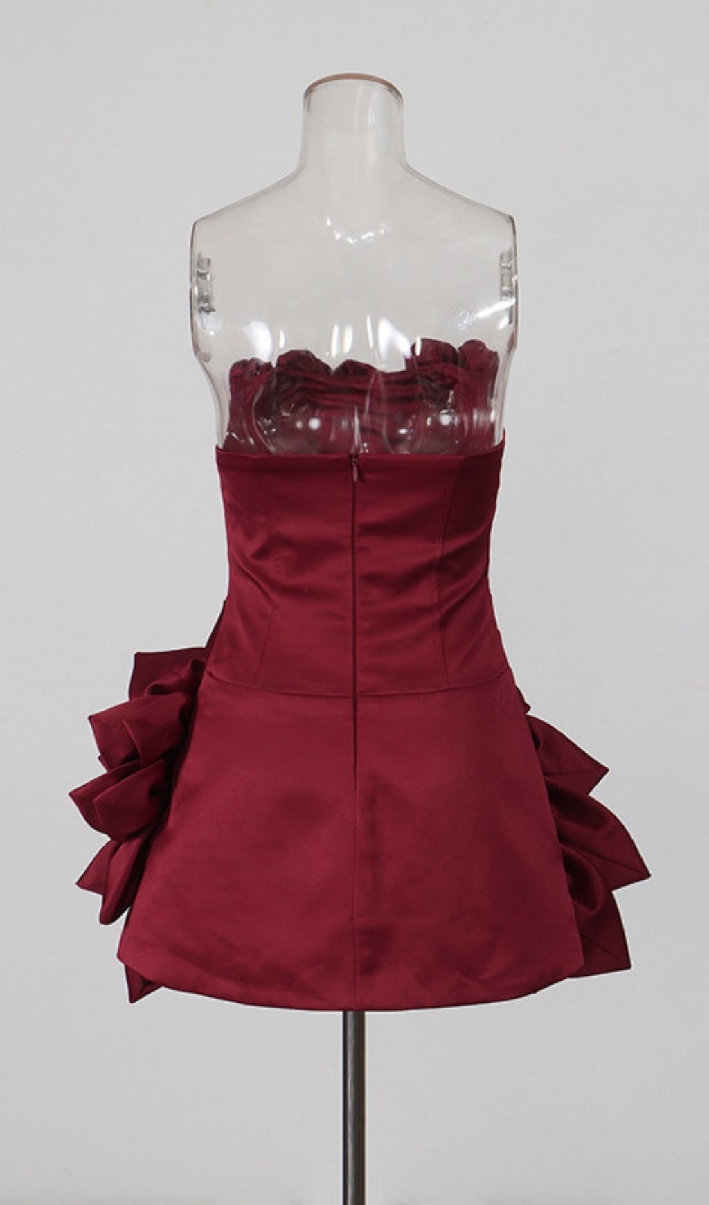 984c7fc0dbdeac74898986585600d22f.jpg Fashionslee Women Korina Red Strapless 3D Flower Mini Dress