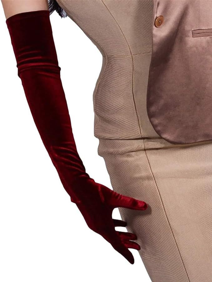 98c5d9c2f95b991f06ac876975acdcc2.jpeg Fashionslee Women Red Velvet Gloves
