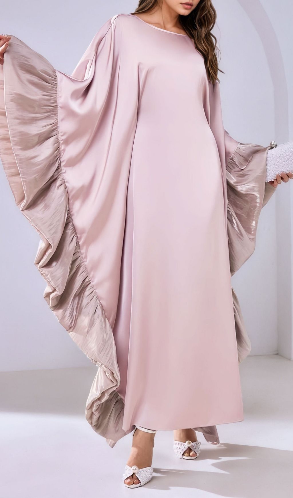98de478b4c4ff7a397aec7c7936a9e1b.jpg Fashionslee Women Kirklynn Pink Batwing Sleeve Maxi Dress