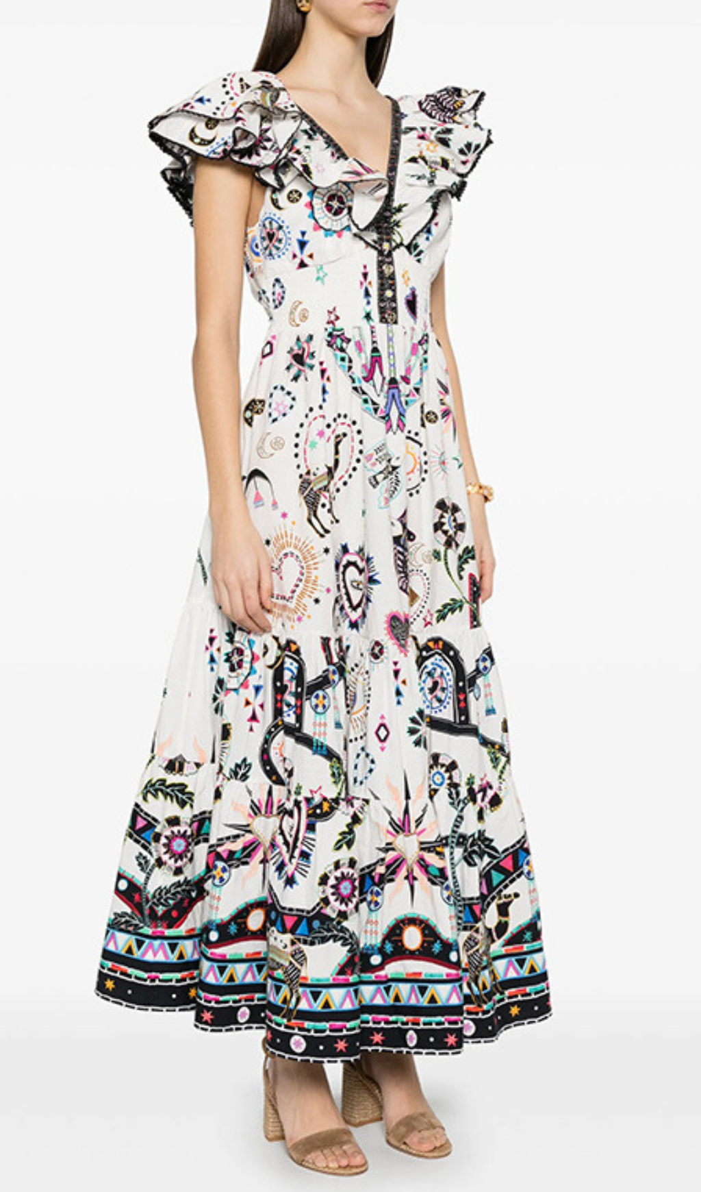 99335f6c87b3f761a451e46283be2fe8.png Fashionslee Women Hanson V-neck Printed Maxi Dress