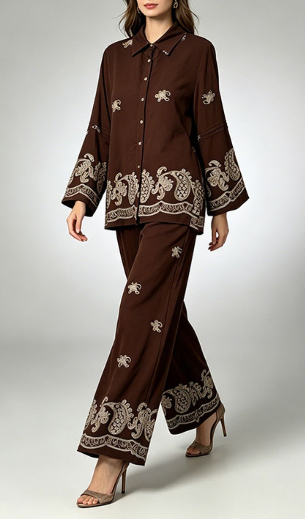 994e8db86f359abd9dd2f49e9d608a04.jpg Fashionslee Women Kiza Coffee Printed Two-Piece Set