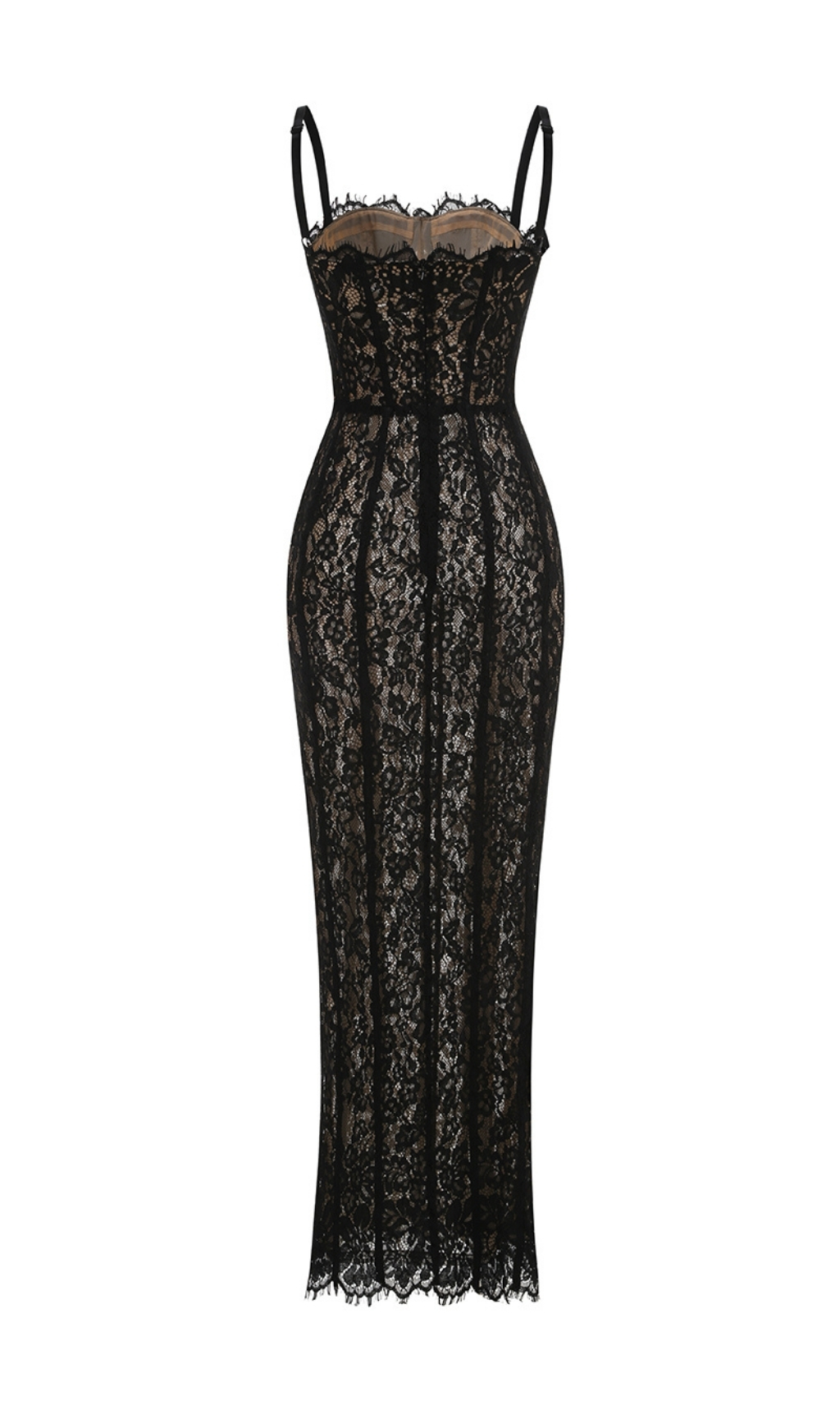 9977b1f05c53f72aa247fad96771ca3e.jpg Fashionslee Women Elata Black Lace Maxi Dress