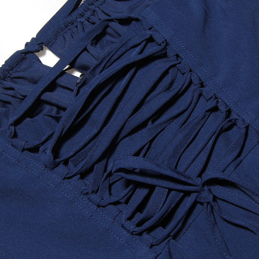 9983273c956f32f808ece87047e08d36.jpeg Fashionslee Women French Navy Bustier Sundress
