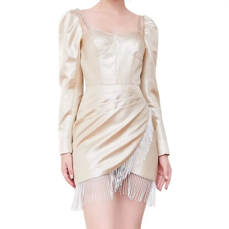 VIRAL PUFF SLEEVE MINI DRESS - OWNCI