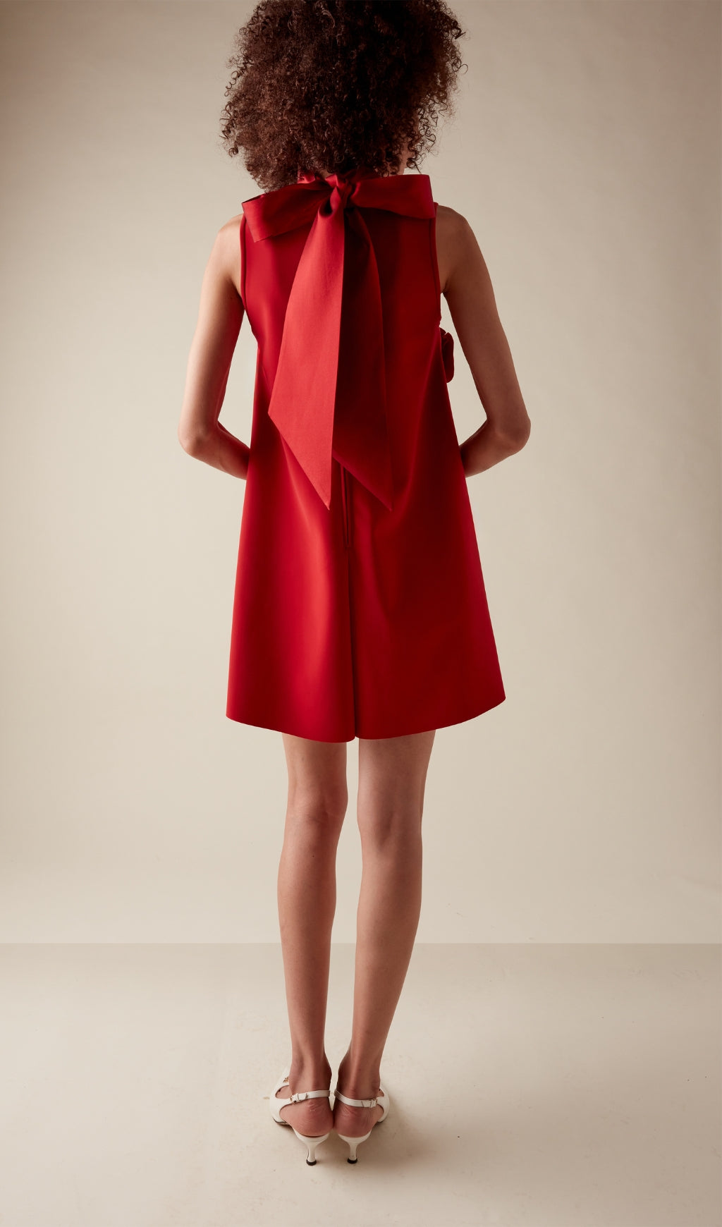 Fashionslee Women Bojan Red Flower Embellished Mini Dress
