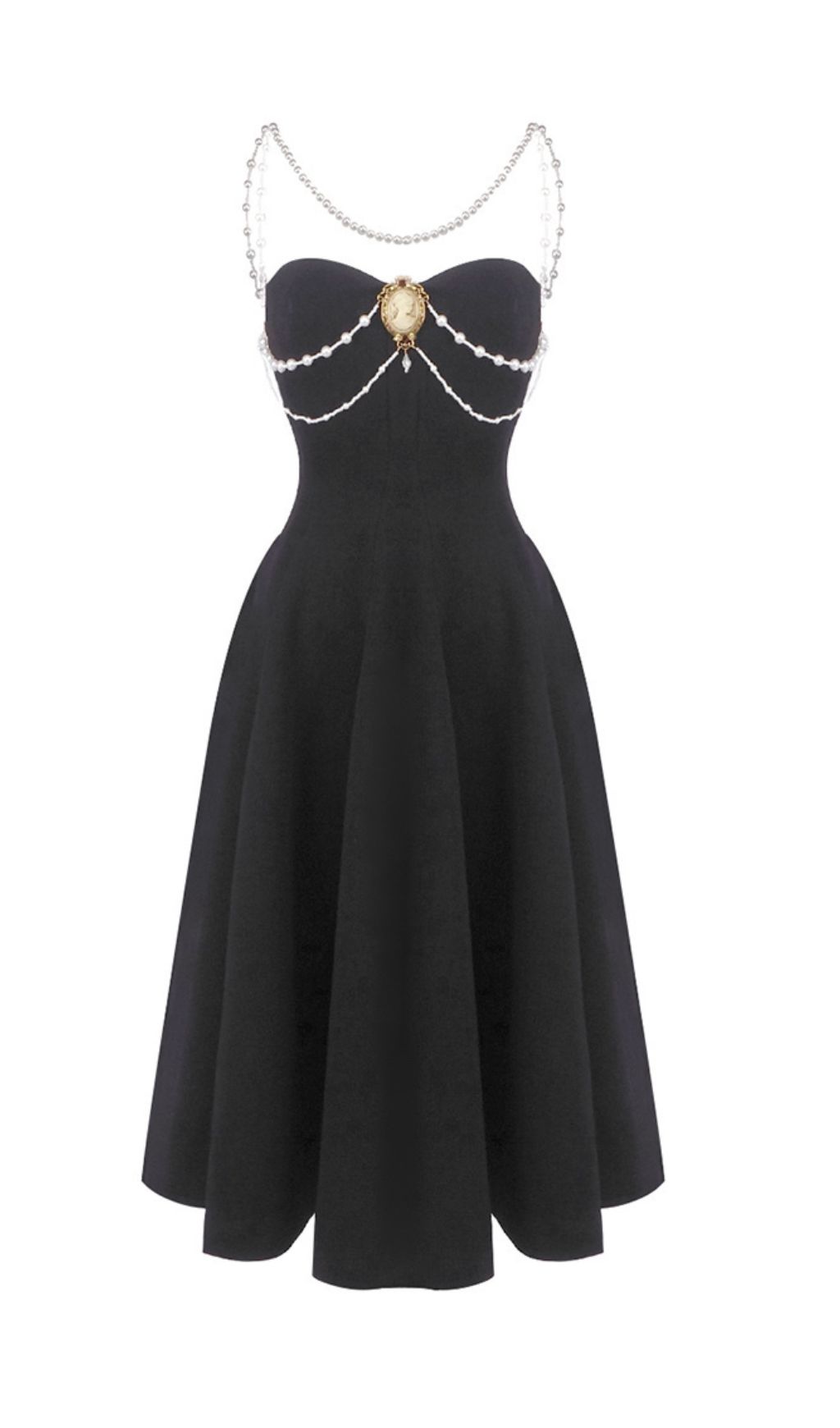 TRENDING BLACK BEADED STRAPY MIDI DRESS - OWNCI TRENDING BLACK BEADED STRAPY MIDI DRESS - OWNCI