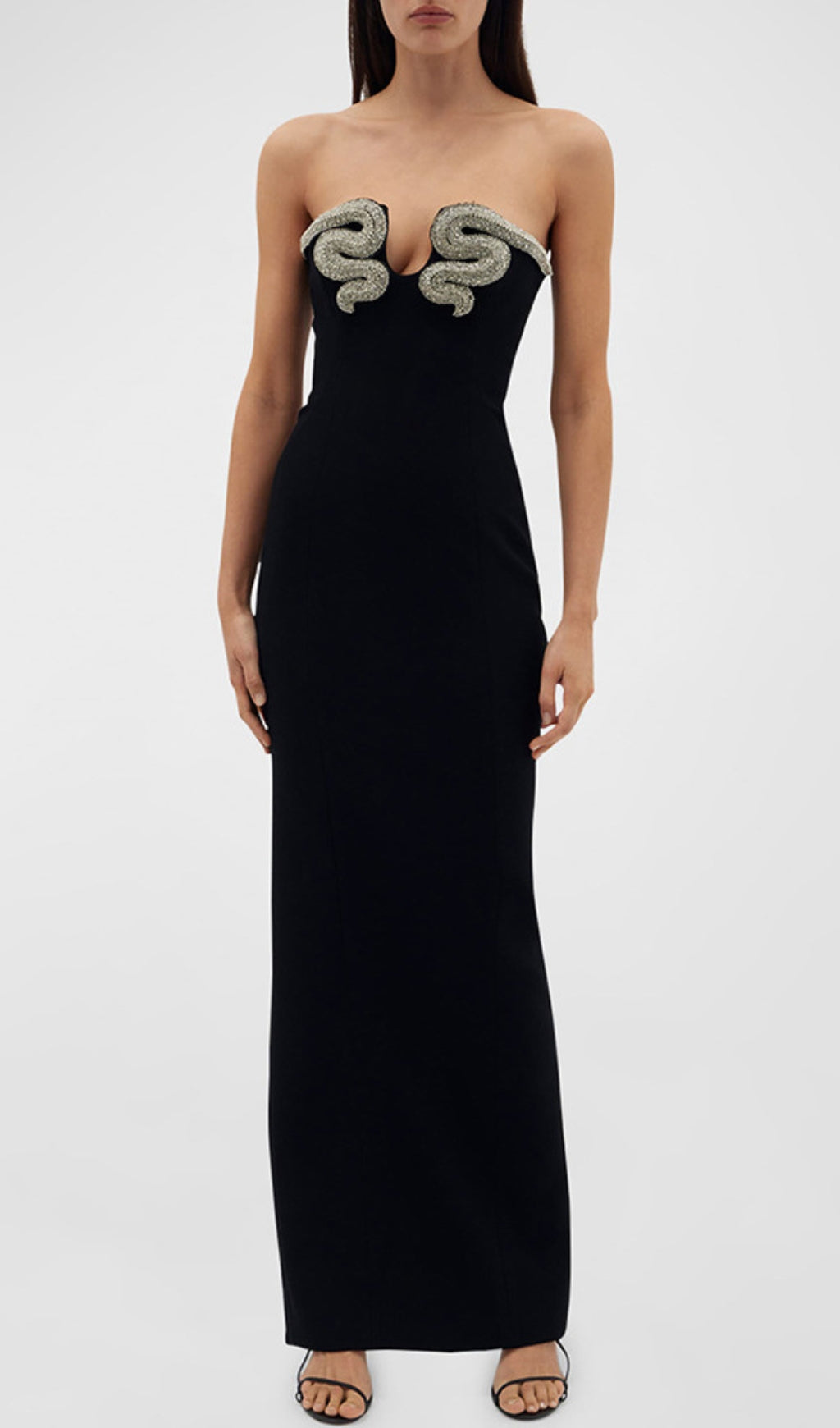 Fashionslee Women Alizée Crystal-Snake Strapless Gown
