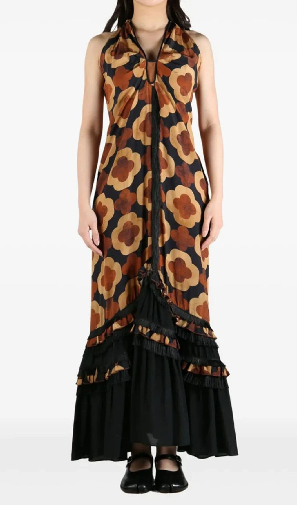 Fashionslee Women Gzifa Halter Printed Maxi Dress