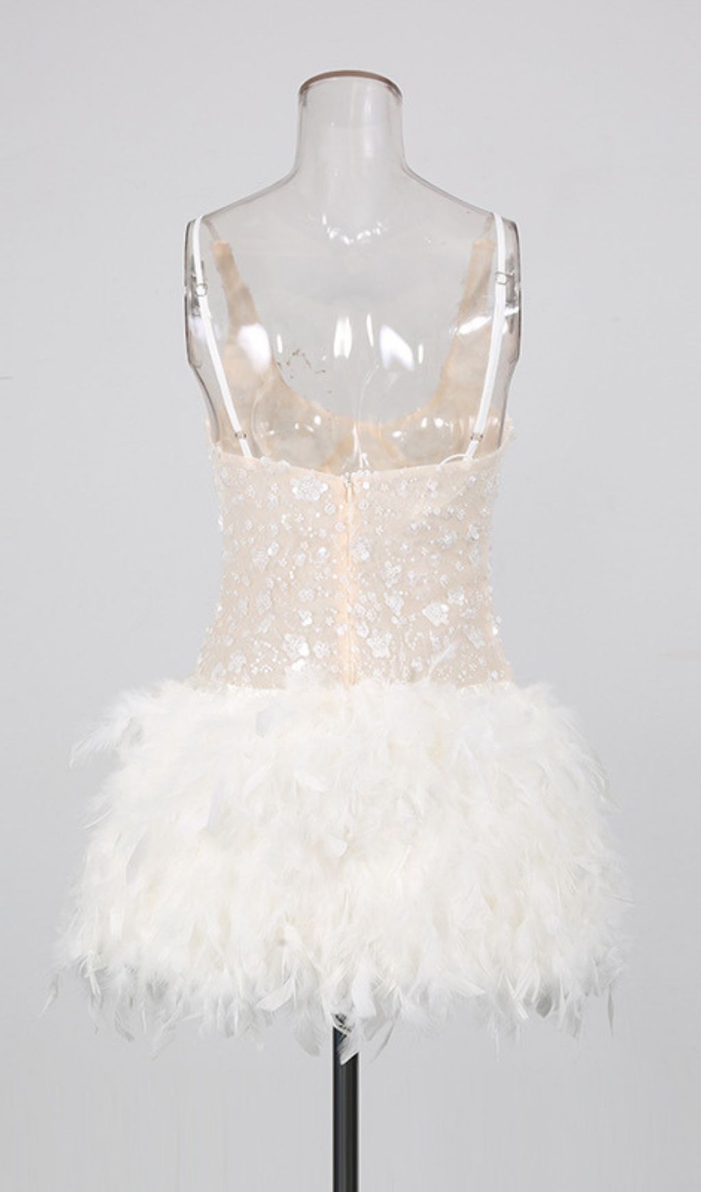 SEQUIN FEATHER MINI DRESS VIRAL PARTY - OWNCI SEQUIN FEATHER MINI DRESS VIRAL PARTY - OWNCI