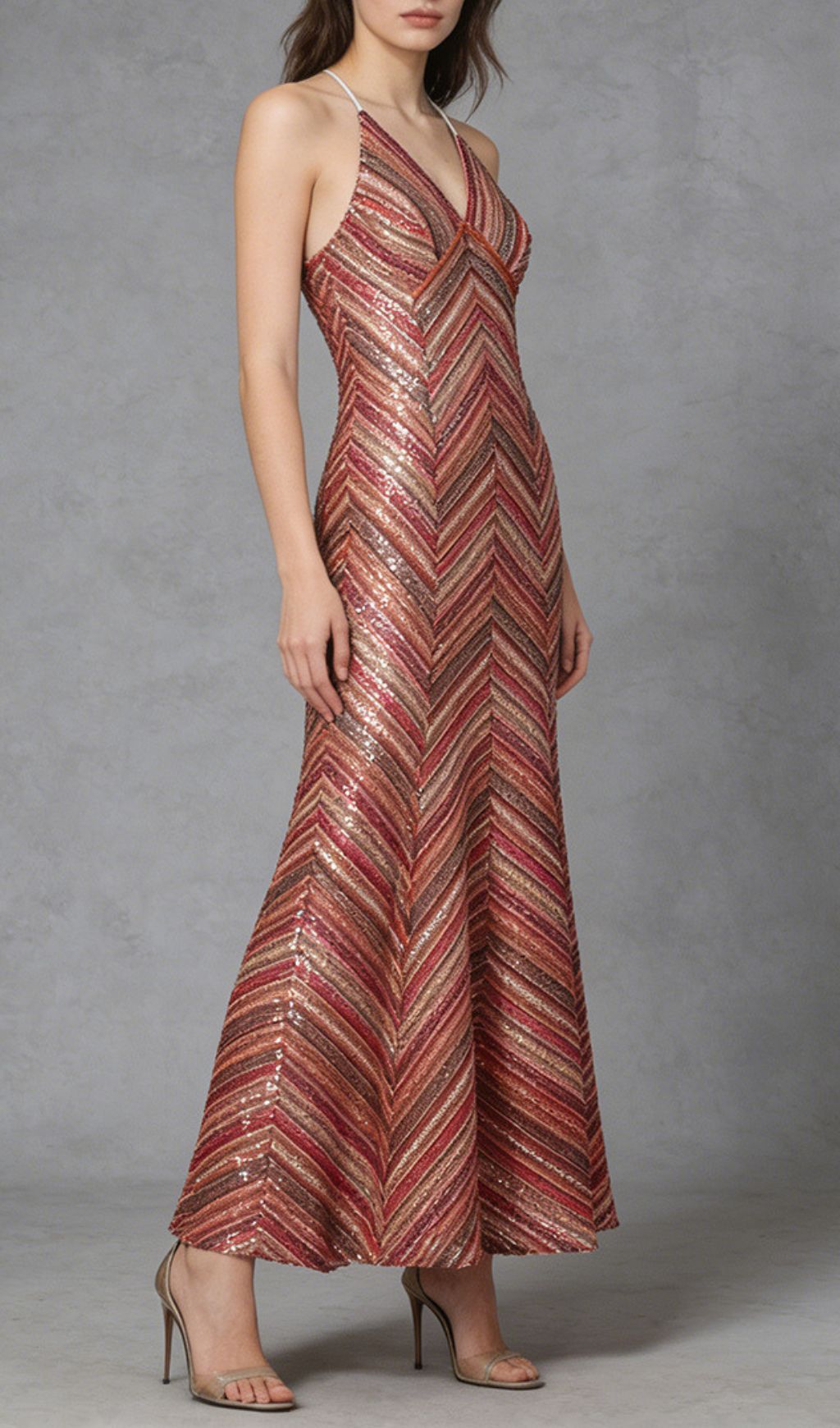Fashionslee Women Kacela Strappy Sequin Maxi Dress