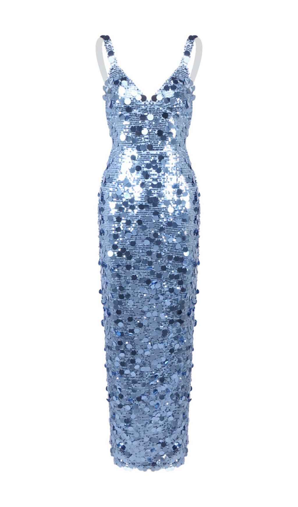 9aac3db316ad5da3643596fe0f15a655.jpg Fashionslee Women Izak Blue Strappy Sequin Maxi Dress