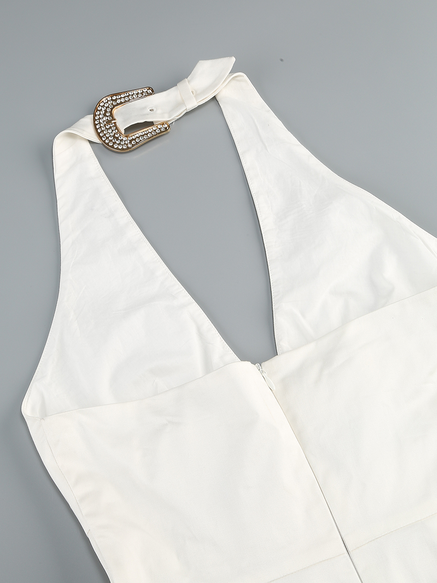 9ab5d15e39dd84034d504f0c1012ff9d.jpg Fashionslee Women Brynly White Halter Belt Mini Dress