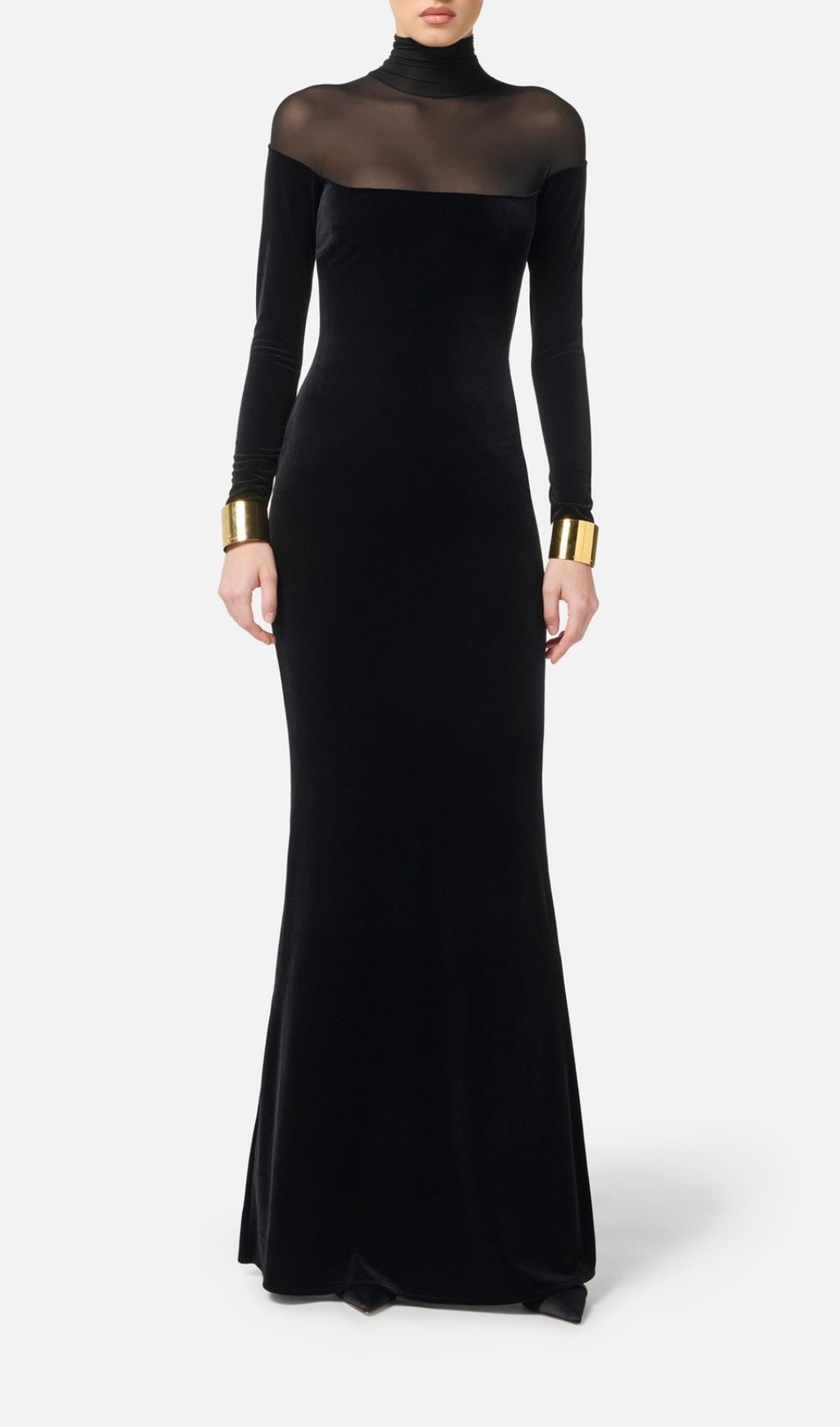 Fashionslee Women Katie Black Long Sleeve Maxi Dress
