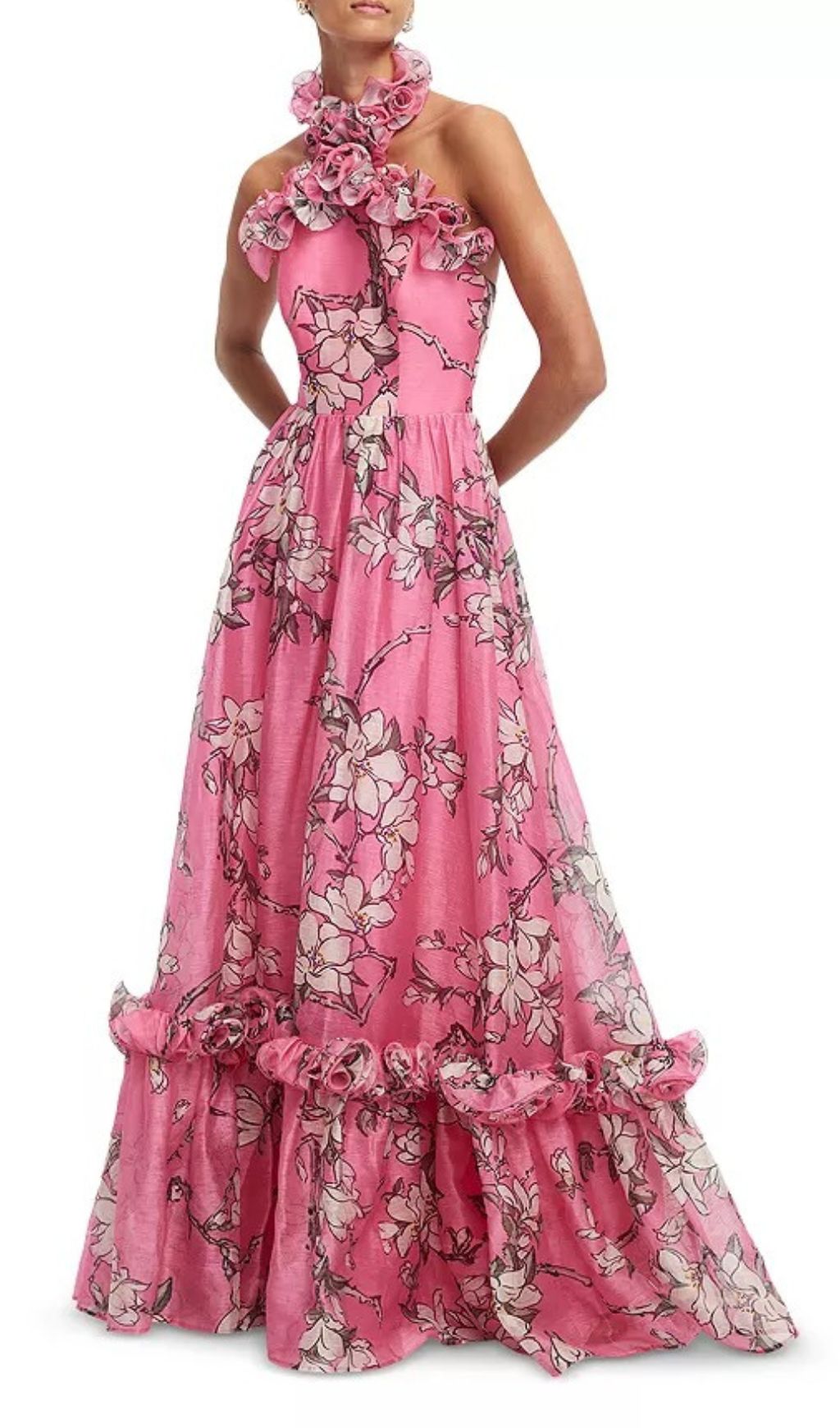 9b25ad0d78db58004cab86ae37ba8815.jpg Fashionslee Women Isabelle Ruffled Halter Maxi Dress