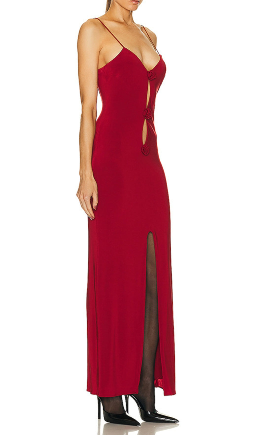 9b6e379baaa1d9bf83f638ad9a5ed507.jpeg Fashionslee Women Asim Red Flower Embellished Maxi Dress