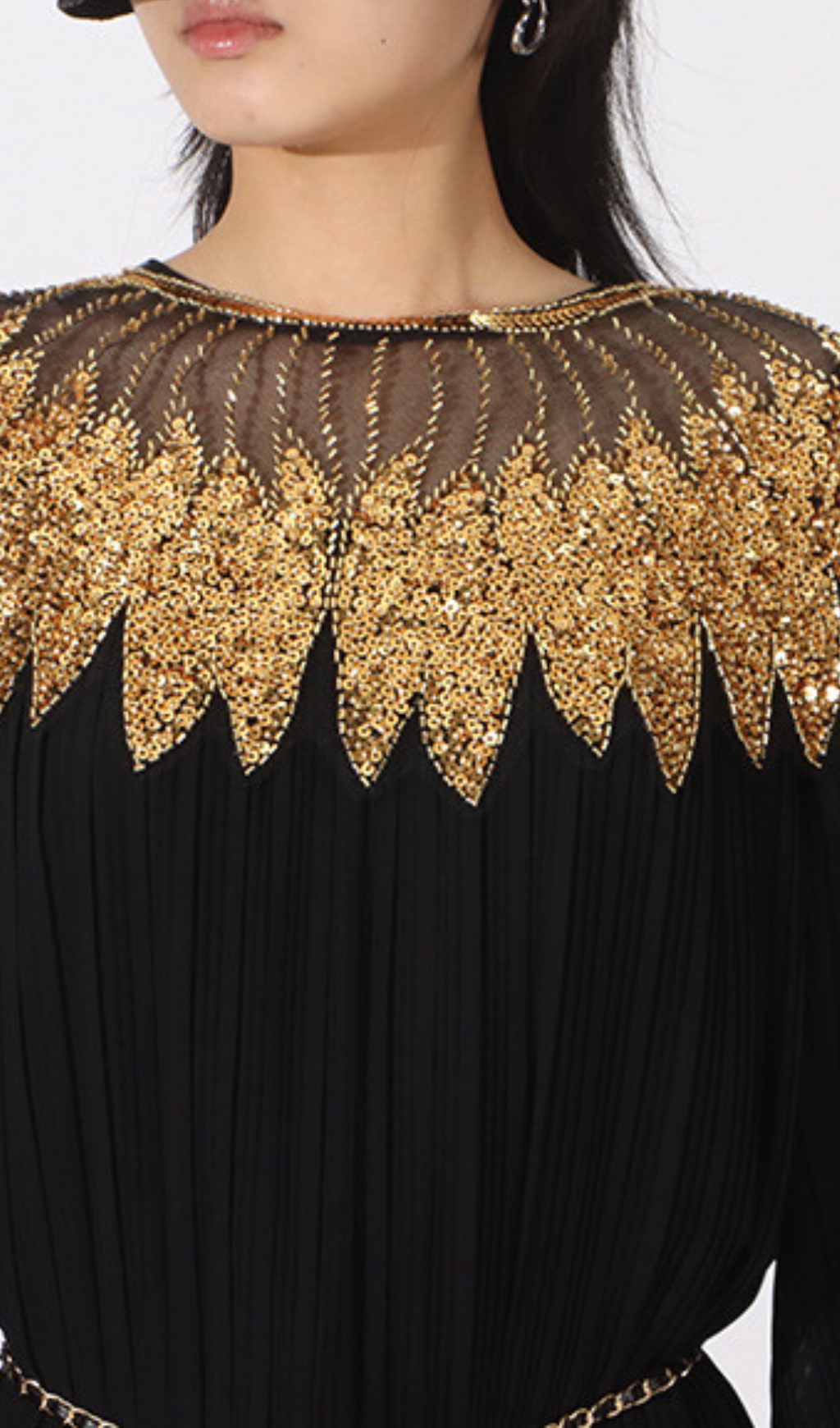 9b9da8b7514909c104fa8139877d5728.jpg Fashionslee Women Emiliya Black Sequin Long Sleeve Maxi Dress