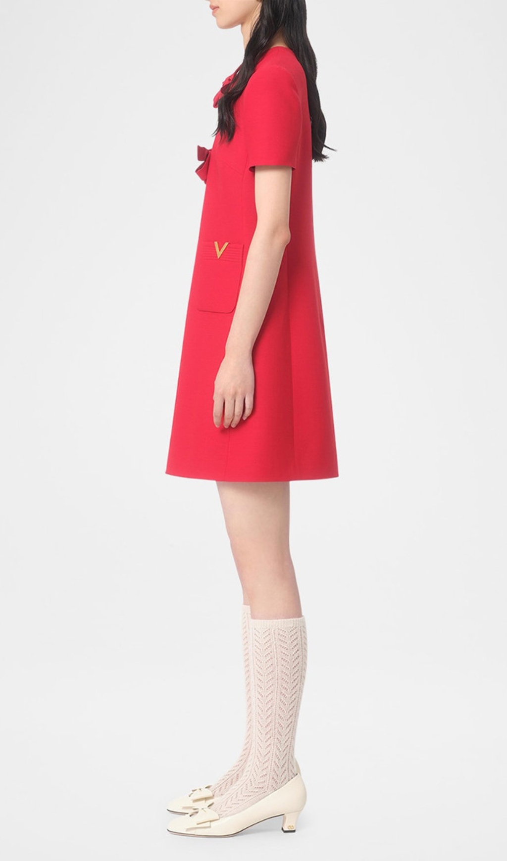 Fashionslee Women Crepe Couture Short Dress