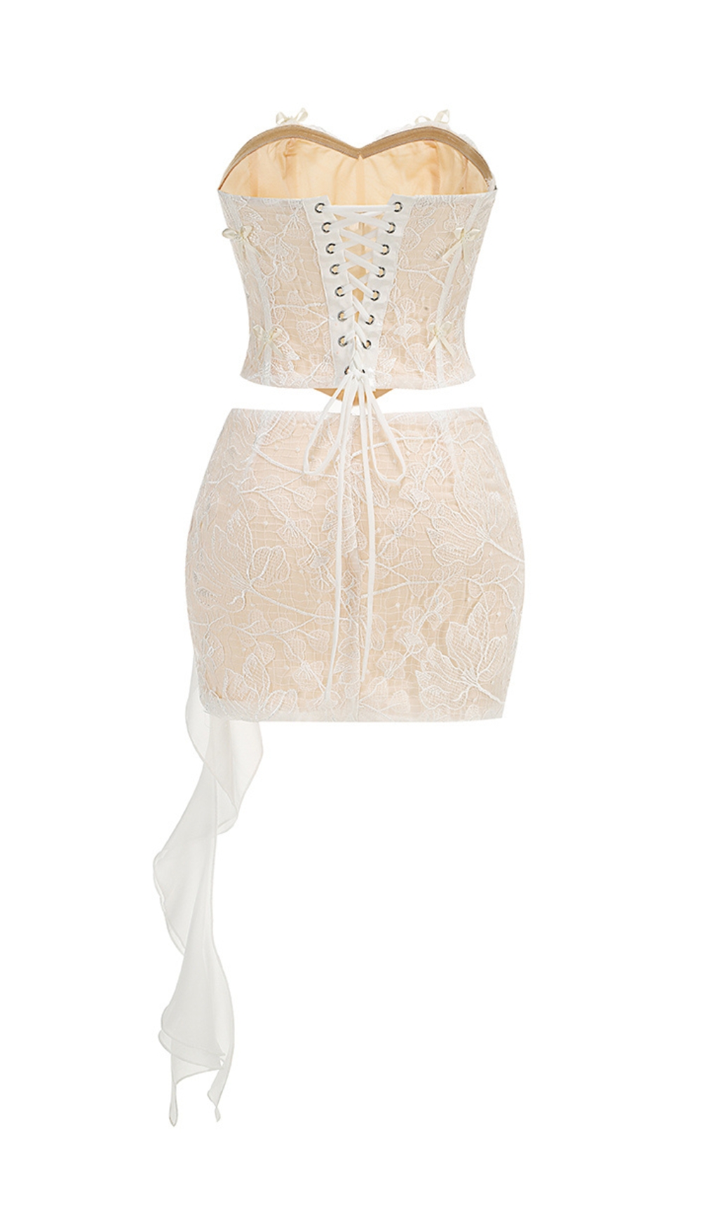 9bce08a0251b12f70e289056edfdd32d.jpg Fashionslee Women Cadence White Corset Lace Two-Piece Set