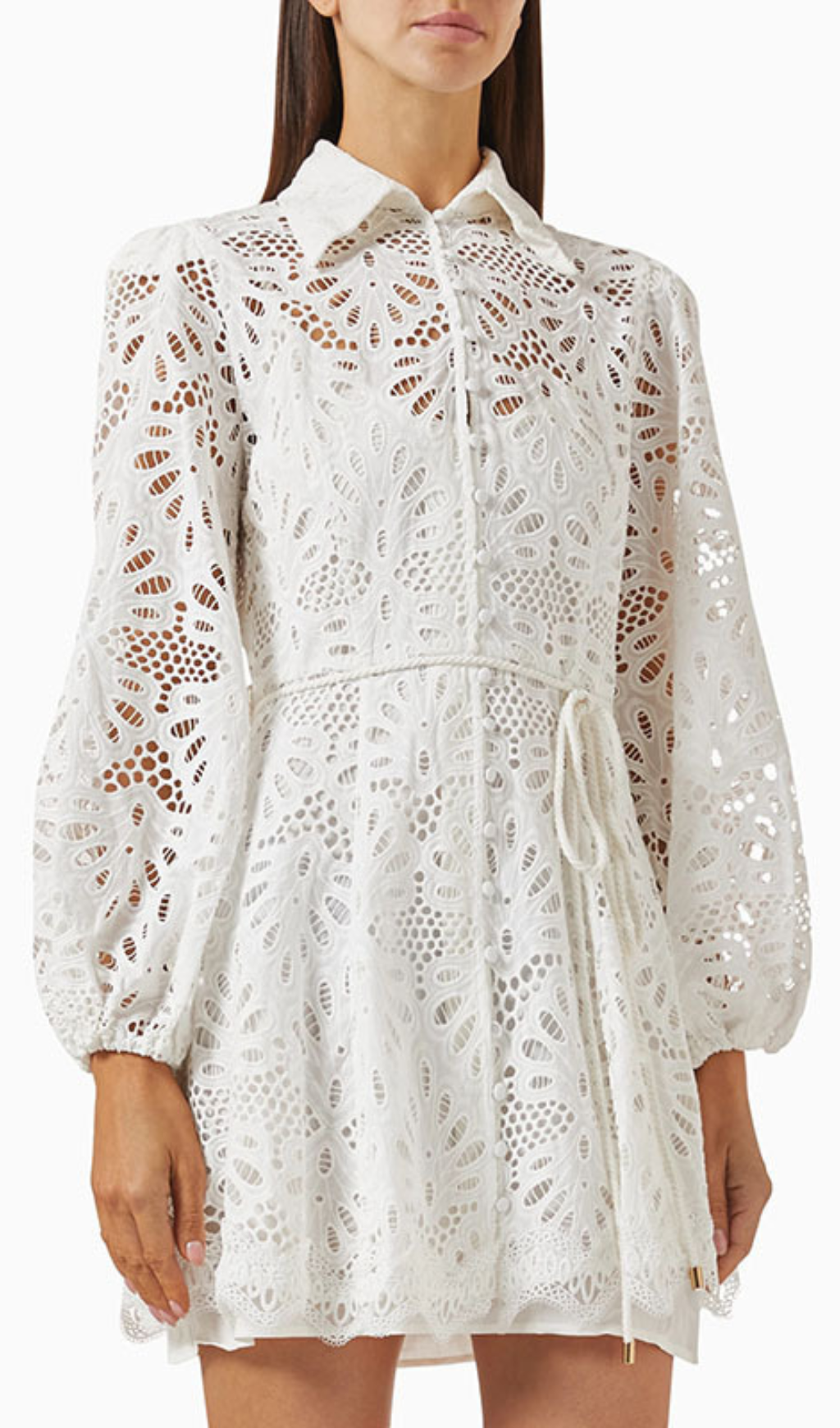 Fashionslee Women Gazit Embroidery Long Sleeve Mini Dress