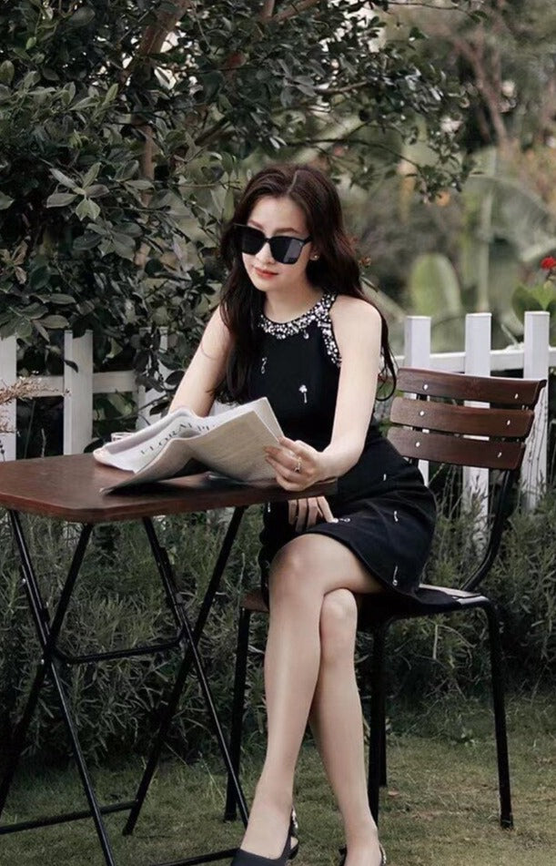 9c0f157ea0115dc7e84de4be175dc658.jpeg Fashionslee Women Rhinestone Embellished Sundress In Black