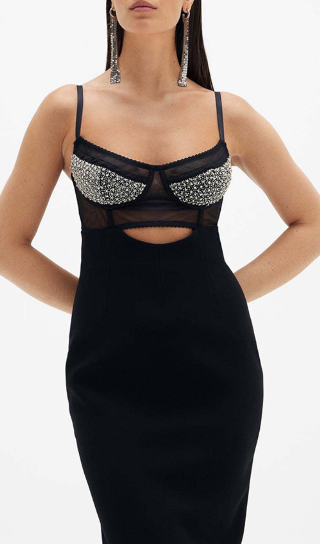 9c13d453a7ae802a759c40af0dda2f9a.jpeg Fashionslee Women Aideen Black Beading Bandage Midi Dress