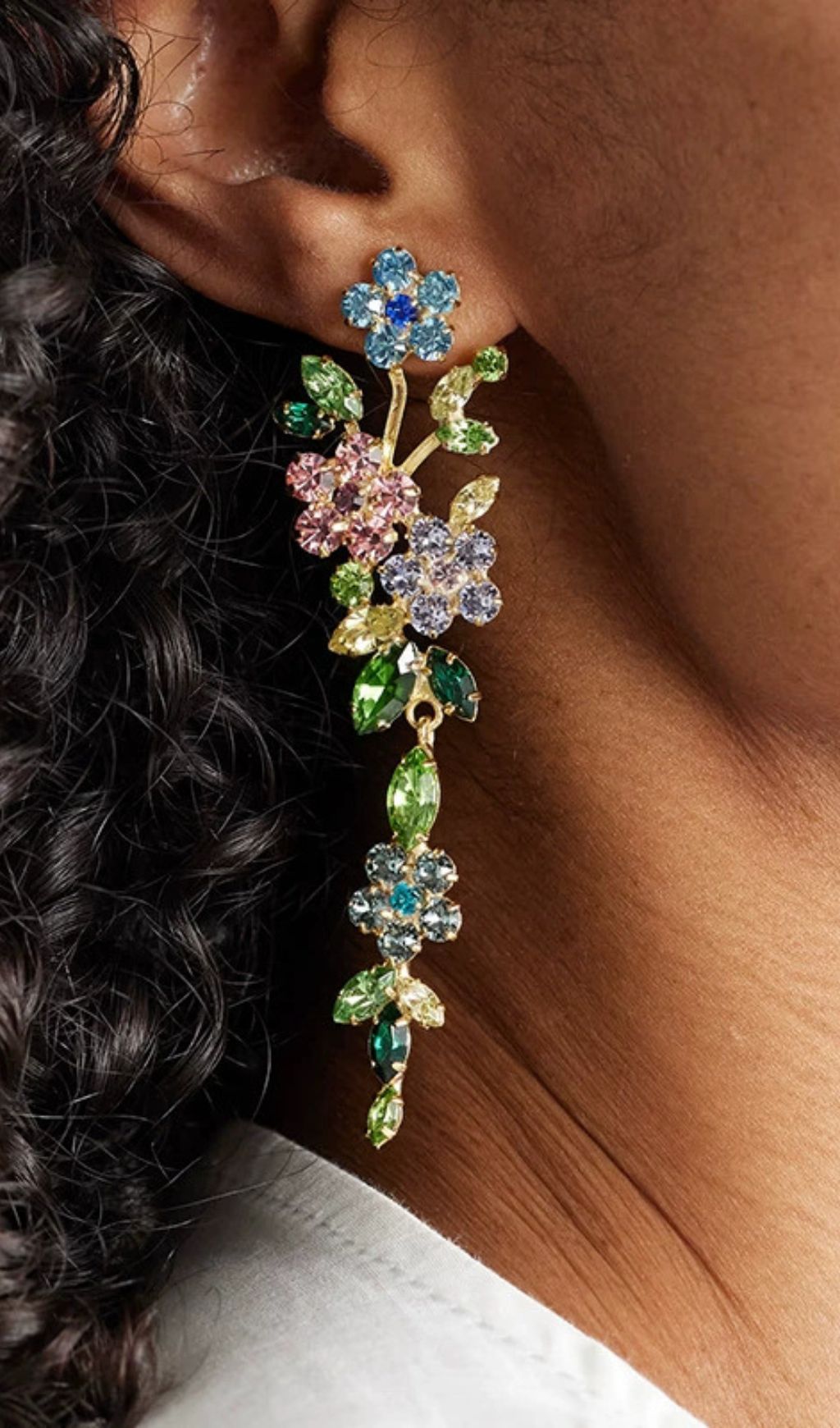 Fashionslee Women Kaiya Diamante Flower Earrings