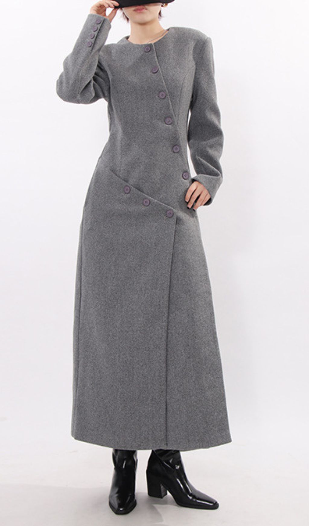 9c5343b847ec0beeac94bf90b3c7445d.jpg Fashionslee Women Iekika Grey Button Coat
