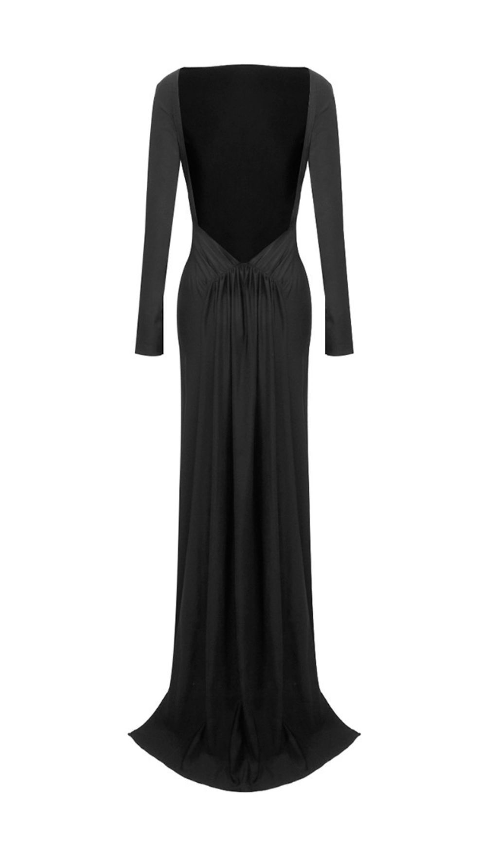 9c6b2d2e8285560400970ee4d19e0663.jpg Fashionslee Women Iiona Black Backless Long Sleeve Maxi Dress