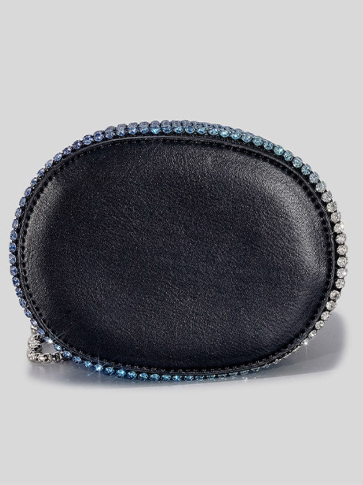 Fashionslee Women Rhinestone Bucket Bag In Blue