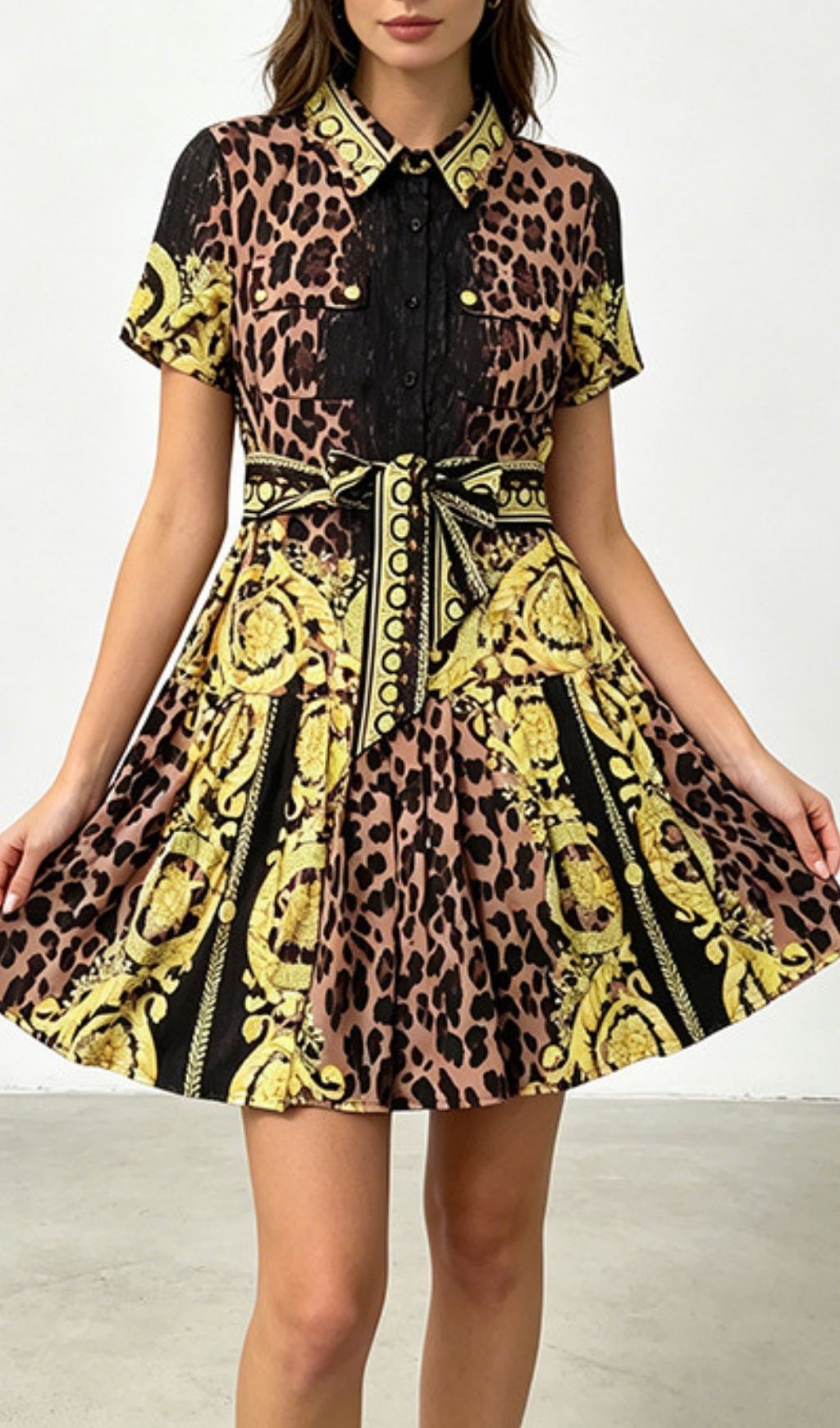 9ca461fd9e0b582e71c7ae63d4b90aa4.jpg Fashionslee Women Klee Leopard Printed Mini Dress