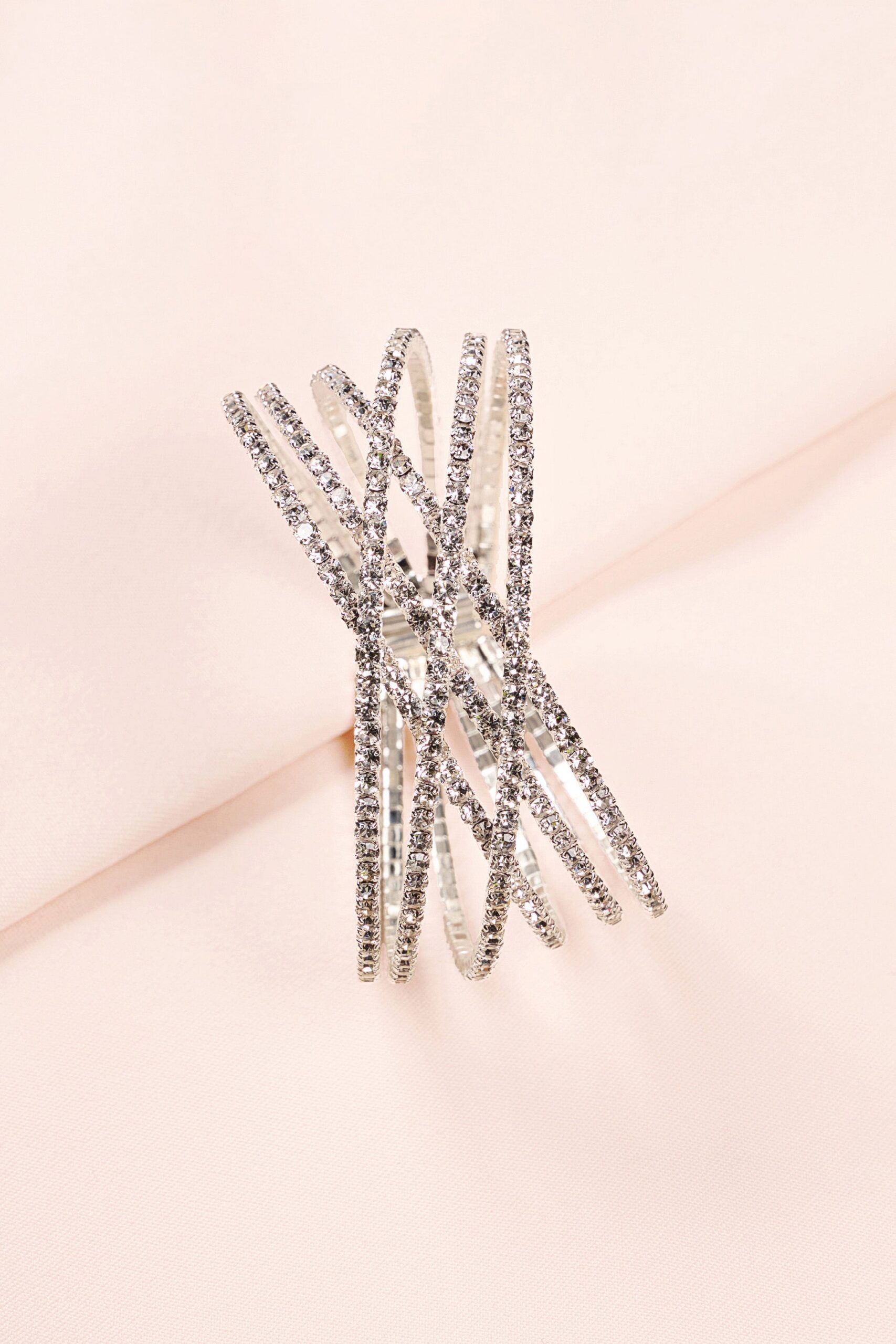 9d06258c4e67db9a4bbf1fb36fa751fe.jpeg Fashionslee Women Silver Diamante Layered Cuff Bracelet