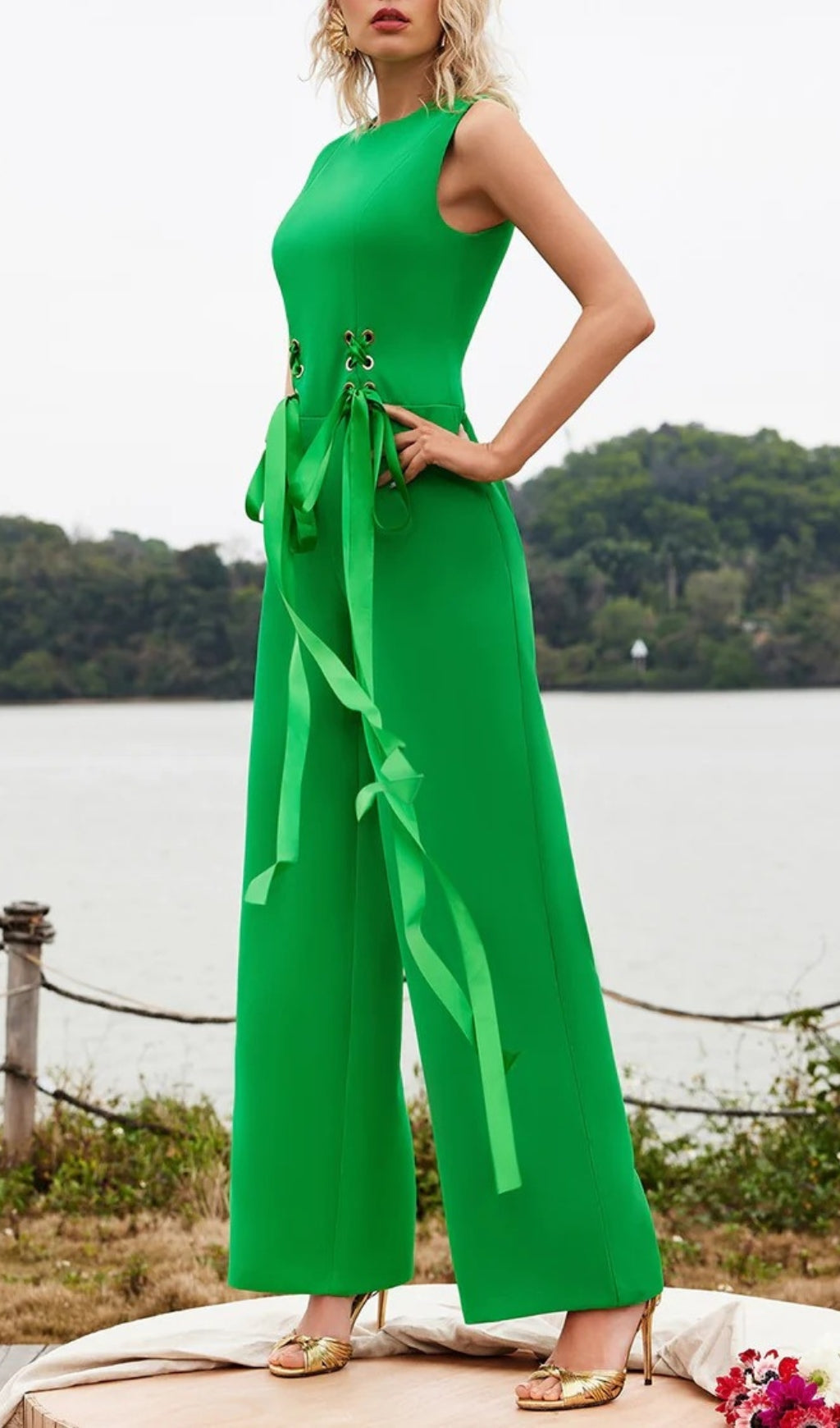 9d2dfa8e9c9ad1f9c0056ec43a0540a0.jpeg Fashionslee Women Addy Sleeveless Lacing Jumpsuit