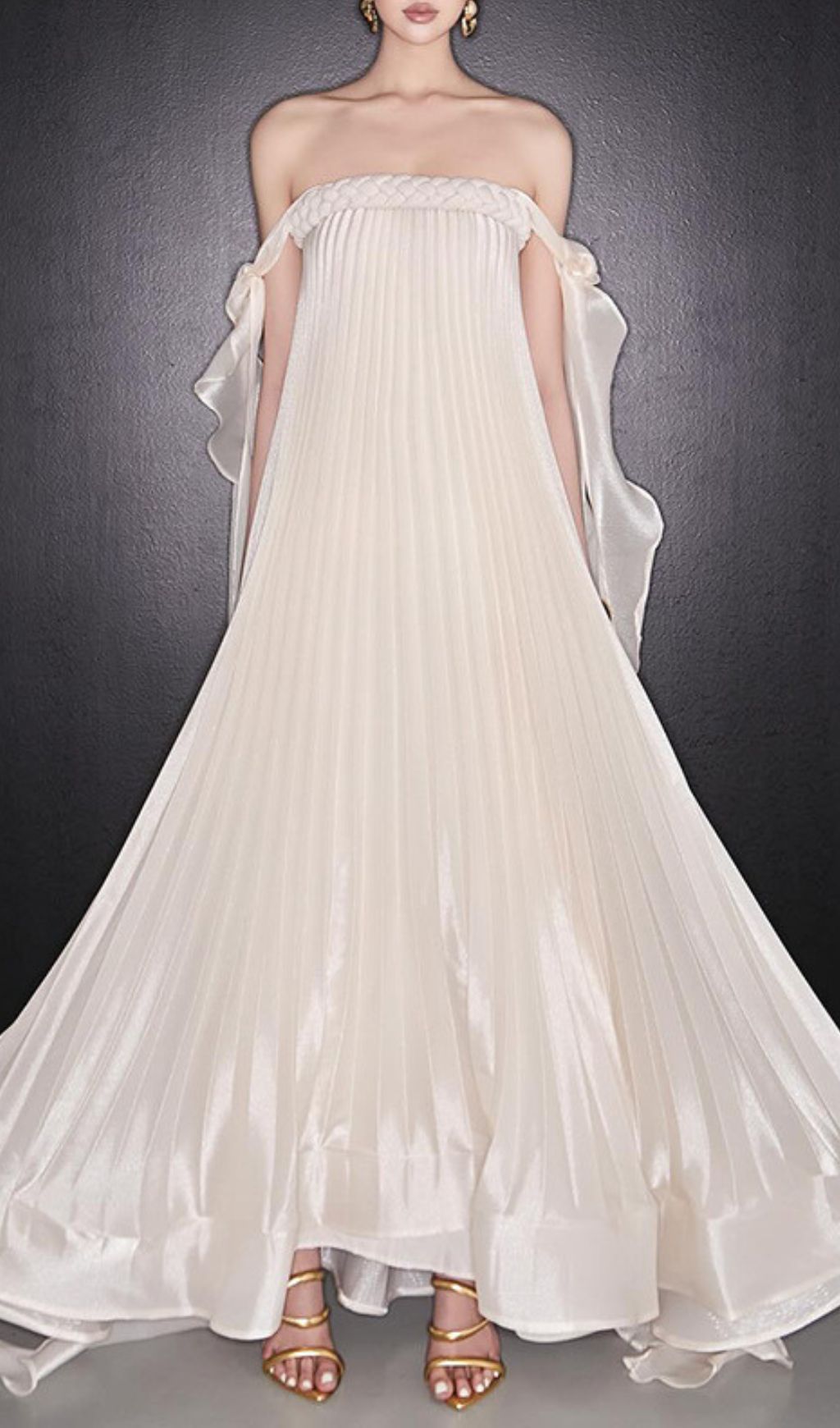 9d4fc590d21ddbcfefaa1e2861e93c56.jpg Fashionslee Women Imogene Strapless Pleated Maxi Dress