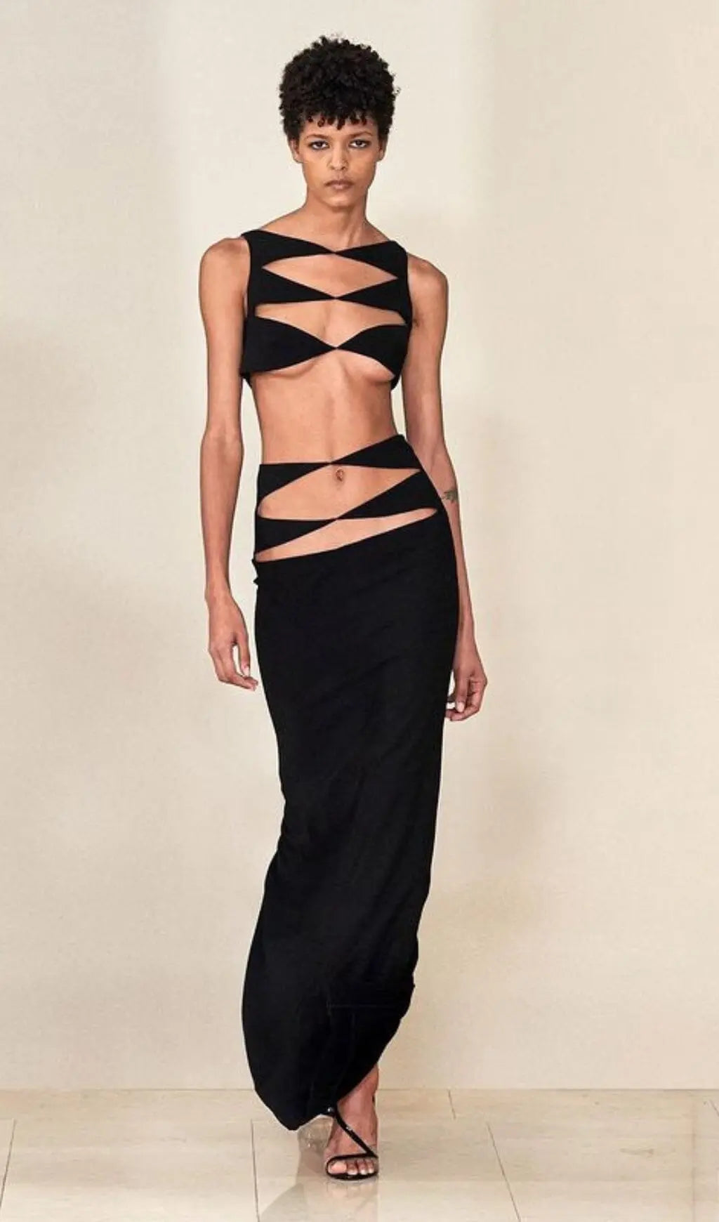 Fashionslee Women Cutout Two Pieces Suit In Black