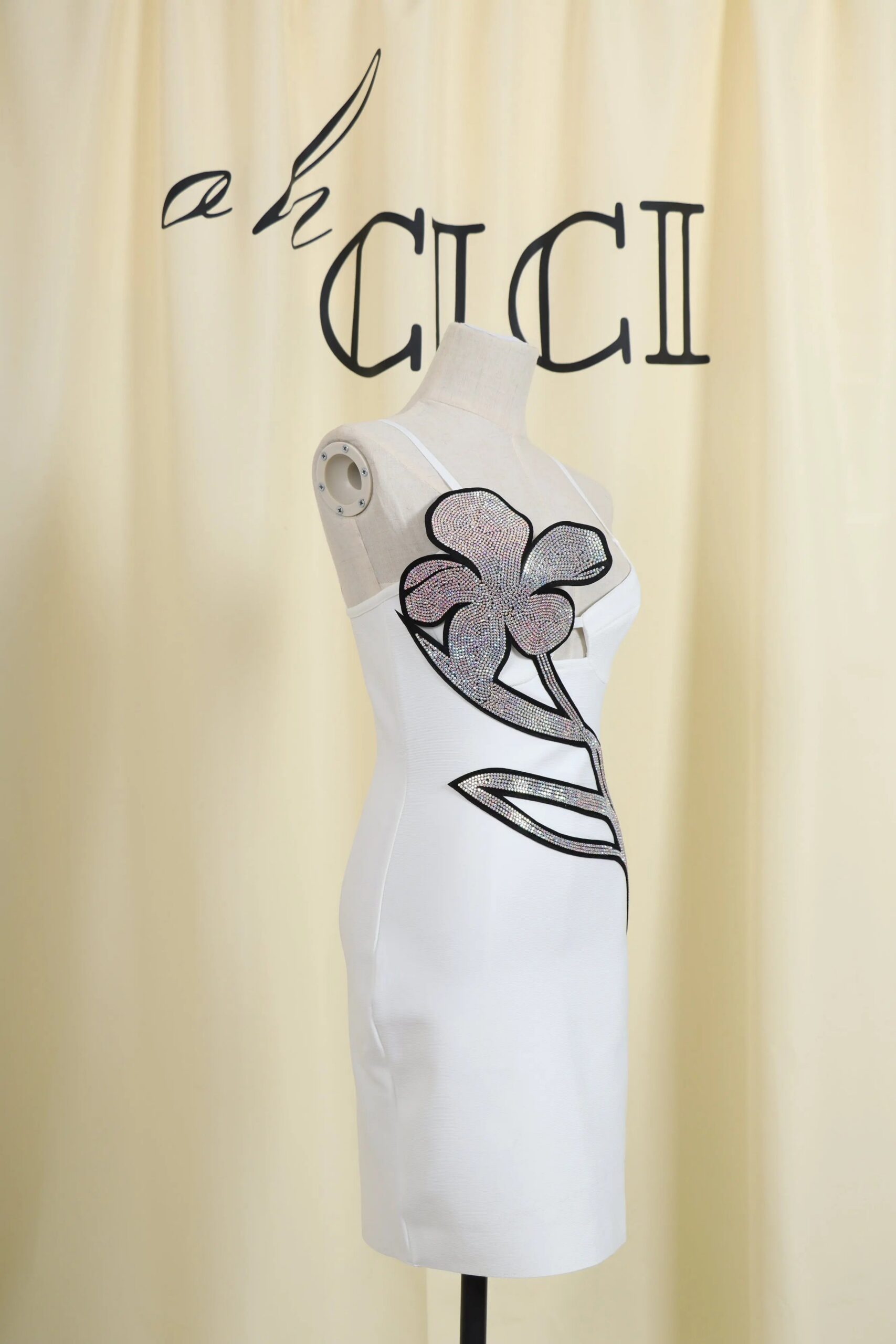 CRYSTAL VIRAL BANDAGE MINI DRESS - OWNCI CRYSTAL VIRAL BANDAGE MINI DRESS - OWNCI