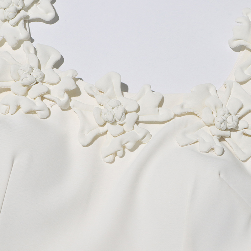 9db4338502556c970d4737d112366ef2.jpg Fashionslee Women Janan White Flower Midi Dress