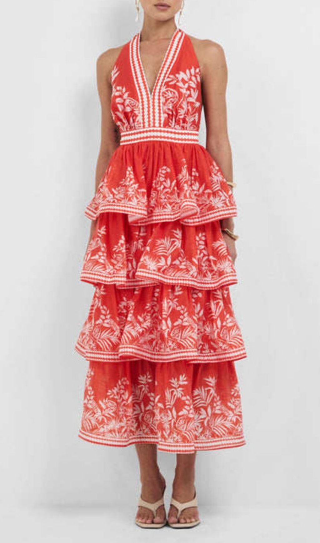 9dbc8ebe18c912d67522133da299a0de.jpg Fashionslee Women Kajsa Halter Printed Midi Dress